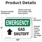 Signmission Gas Shutoff (Up Arrow) With Symbol, 10 in W x Rectangle, Vinyl Decal OS-2PACK-EM-D-710-L-10390 - alternate 5